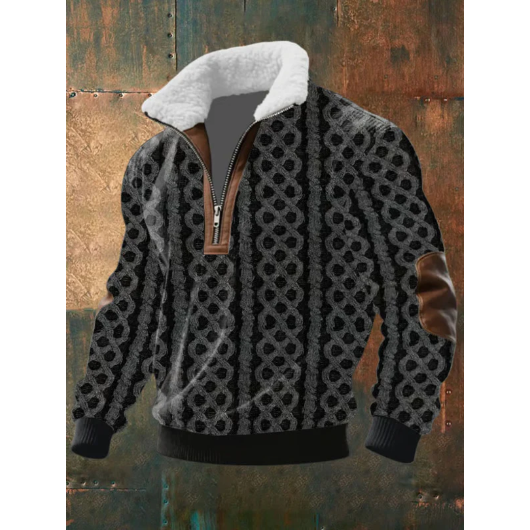 Nino | Maglione in pile con zip e collo alto