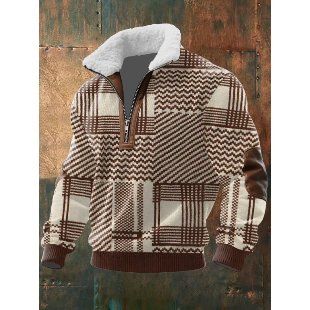 Nino | Maglione in pile con zip e collo alto