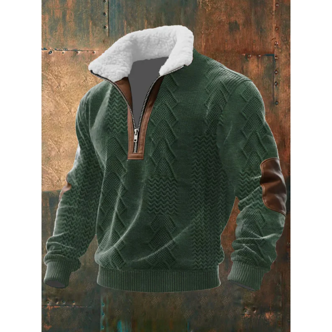 Nino | Maglione in pile con zip e collo alto