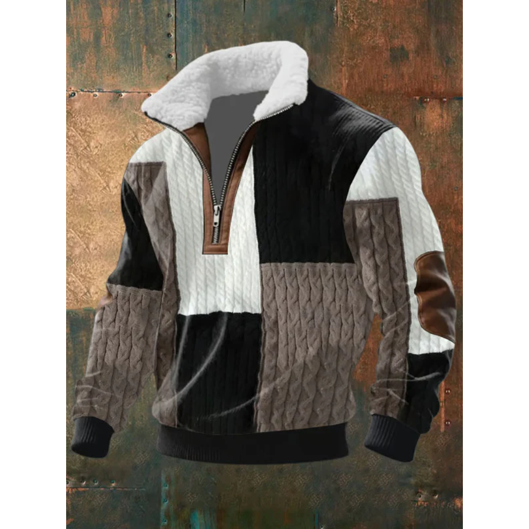 Nino | Maglione in pile con zip e collo alto