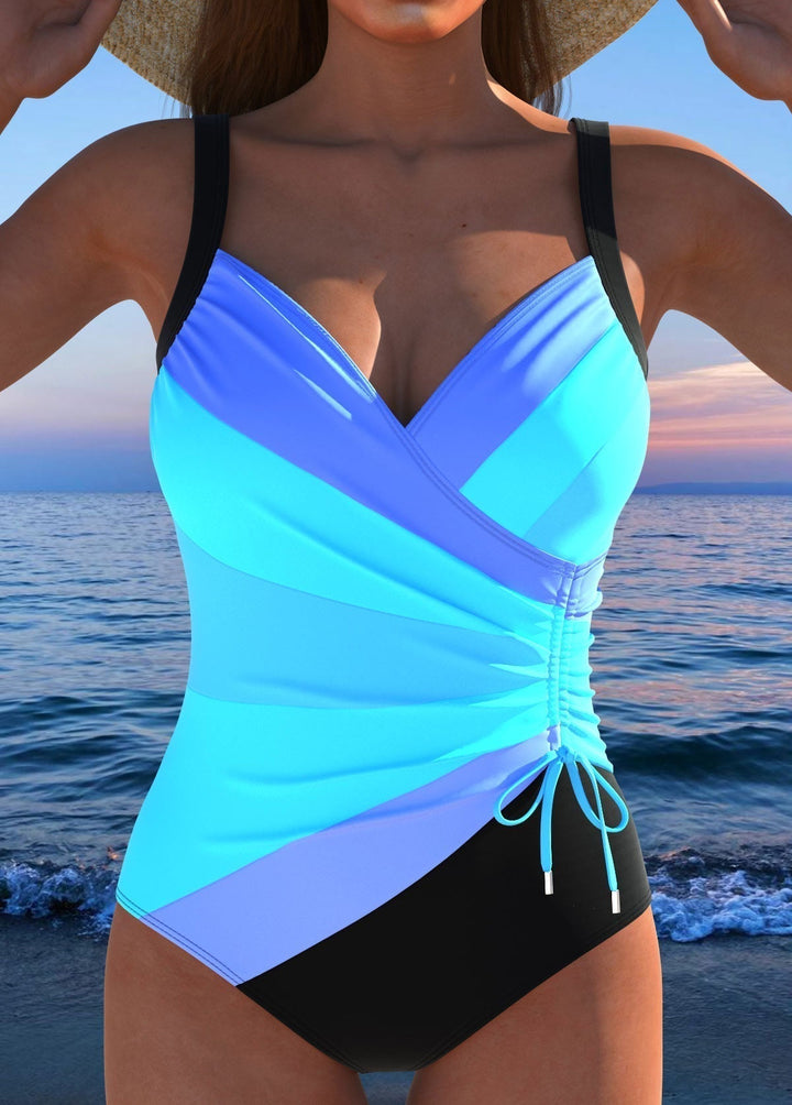 Barbara™ | Costume da bagno di lusso con scollatura incrociata e stampa multicolore
