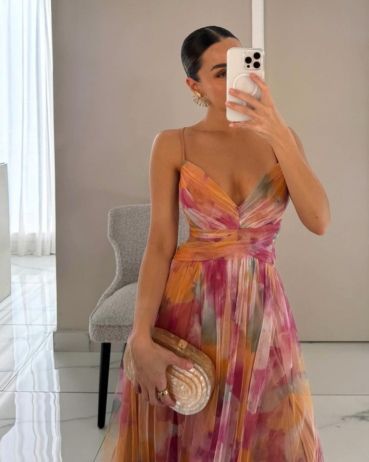 Ramona | Incantevole Maxi-Abito con Stampa Floreale