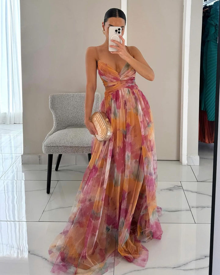 Ramona | Incantevole Maxi-Abito con Stampa Floreale