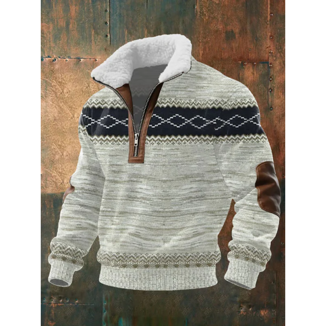 Nino | Maglione in pile con zip e collo alto
