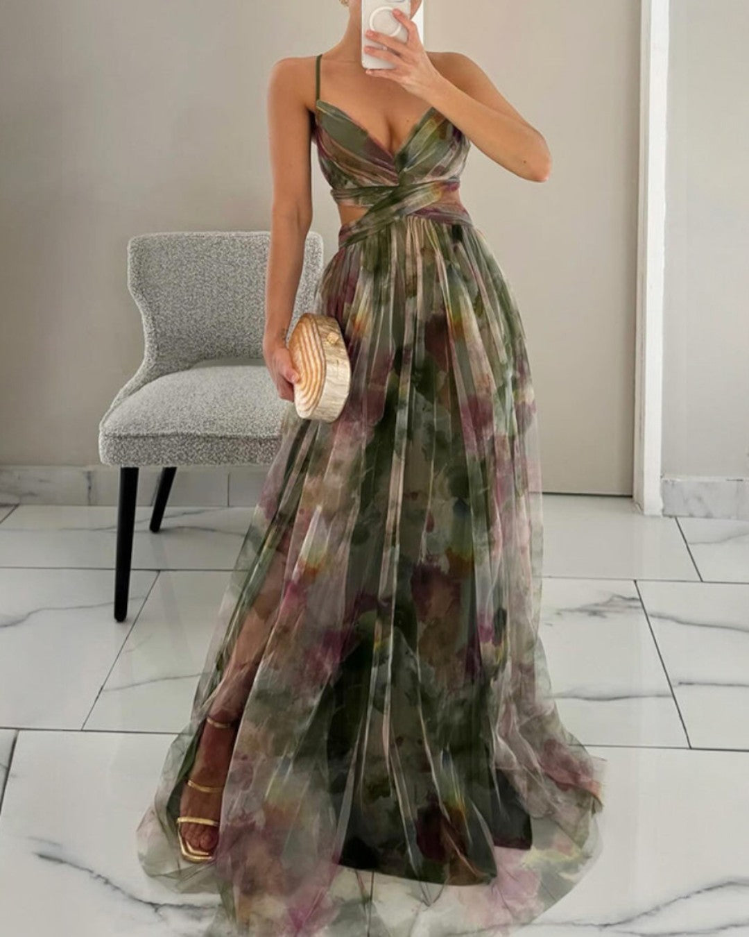 Ramona | Incantevole Maxi-Abito con Stampa Floreale