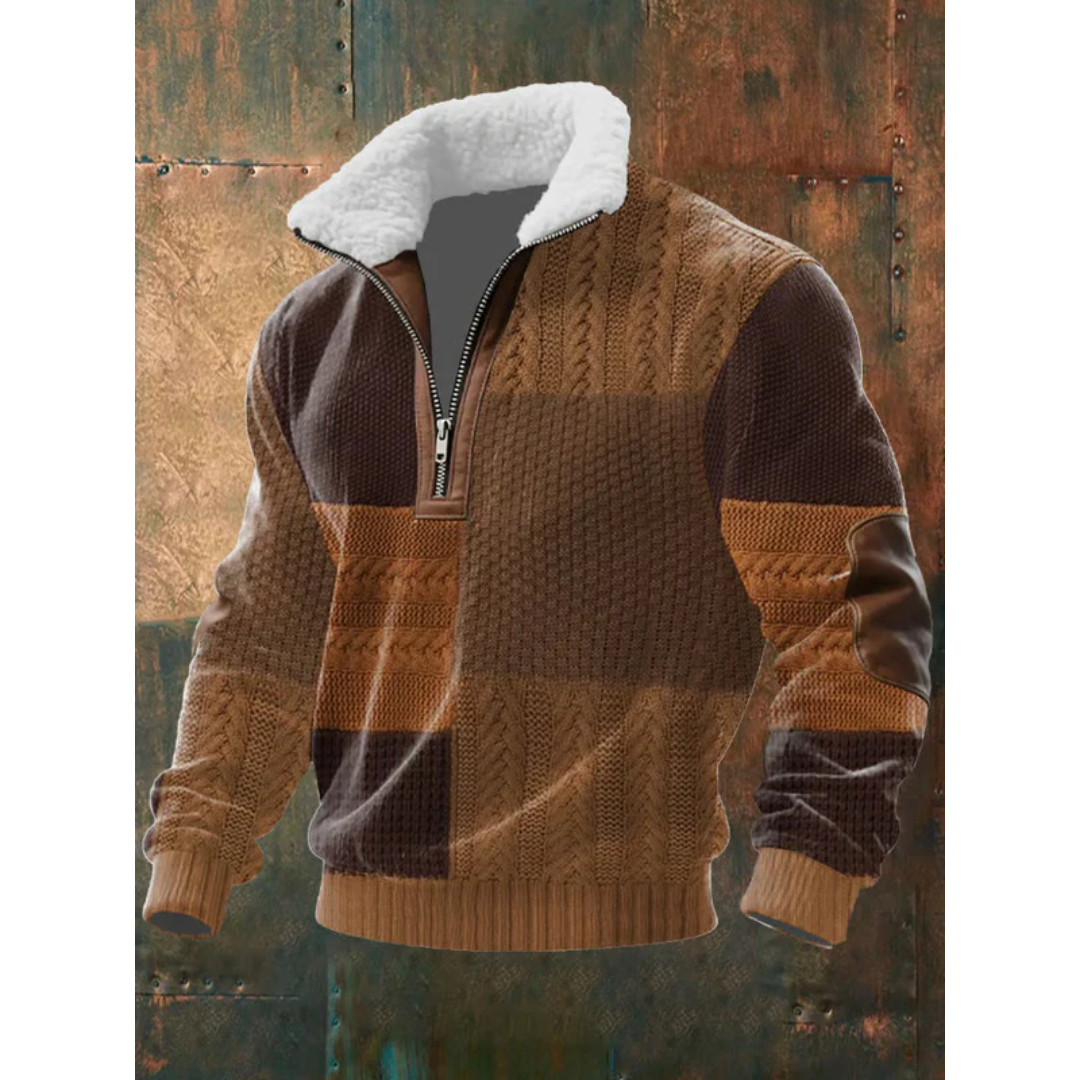 Nino | Maglione in pile con zip e collo alto