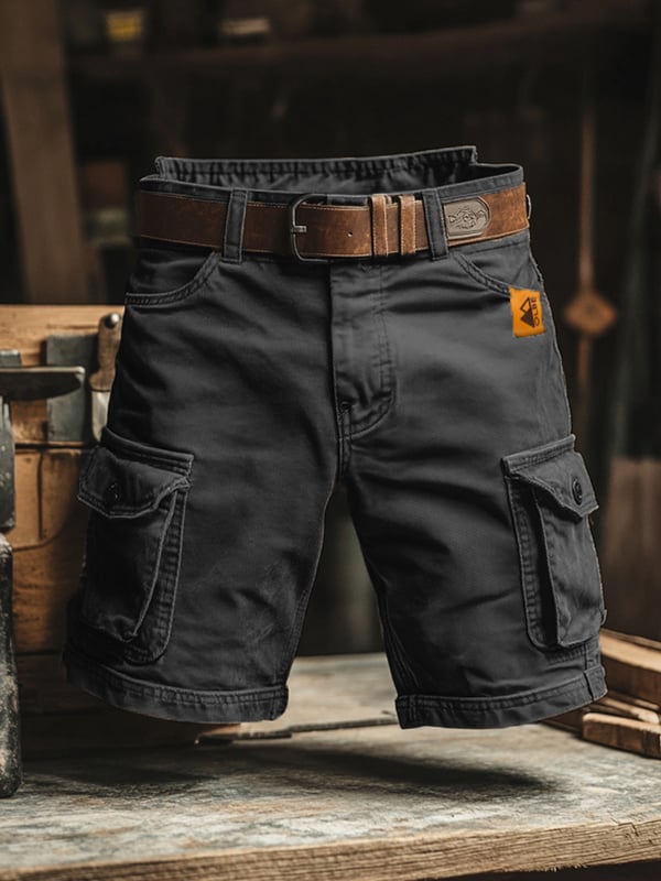 Armando| Pantaloni cargo corti rétro con molteplici tasche
