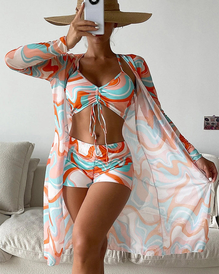 Valentina | Set Bikini a 3 Pezzi con Stampa