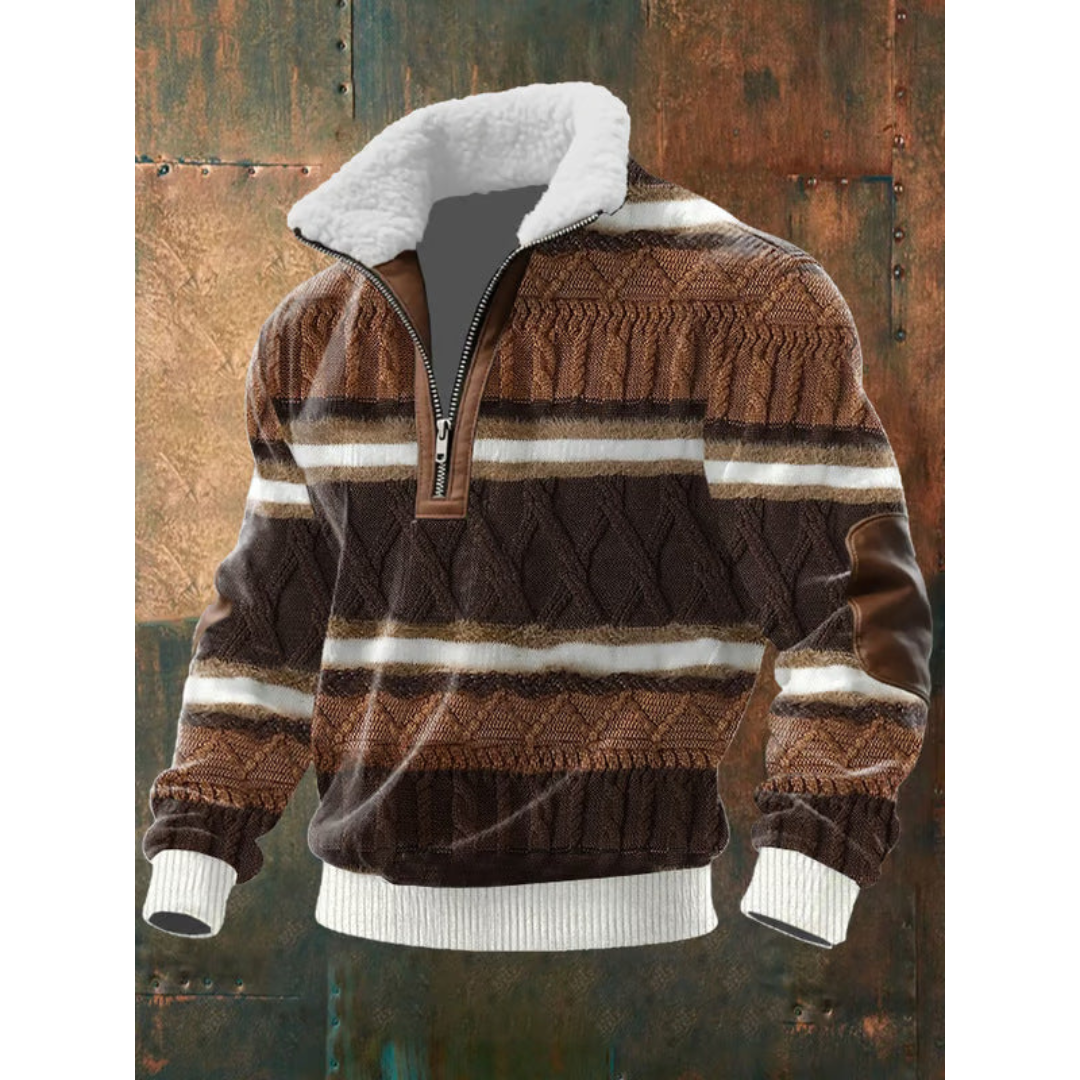Nino | Maglione in pile con zip e collo alto