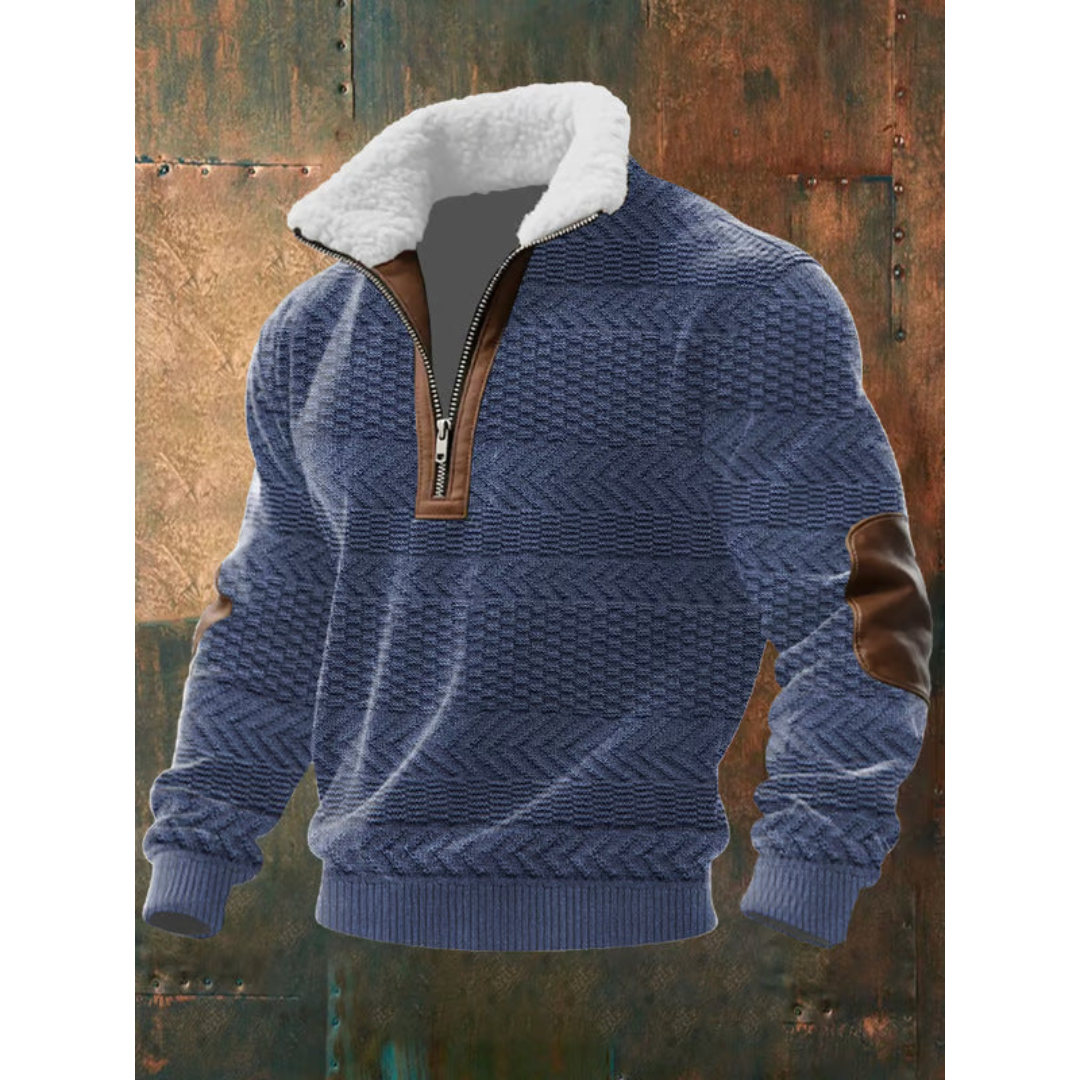 Nino | Maglione in pile con zip e collo alto