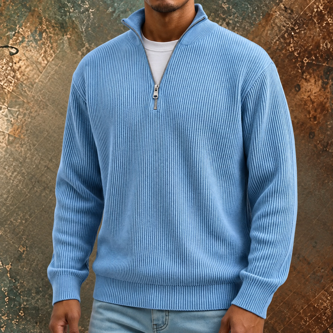 Manfredi | Maglione a maniche lunghe con mezza zip