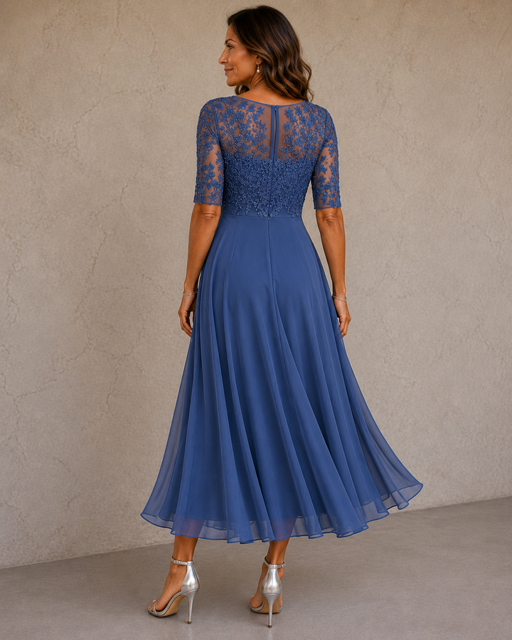 Olimpia™ | Abito in Pizzo e Chiffon