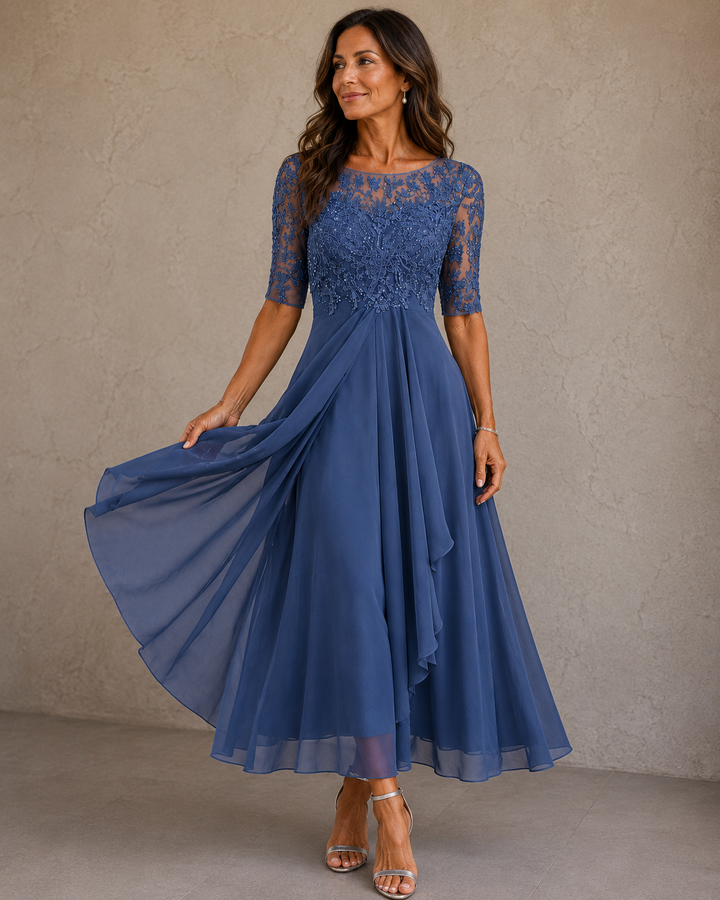 Olimpia™ | Abito in Pizzo e Chiffon