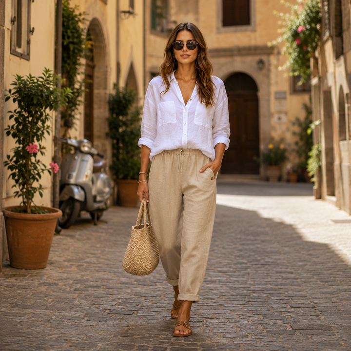 Ginevra | Pantaloni di Lino Leggeri
