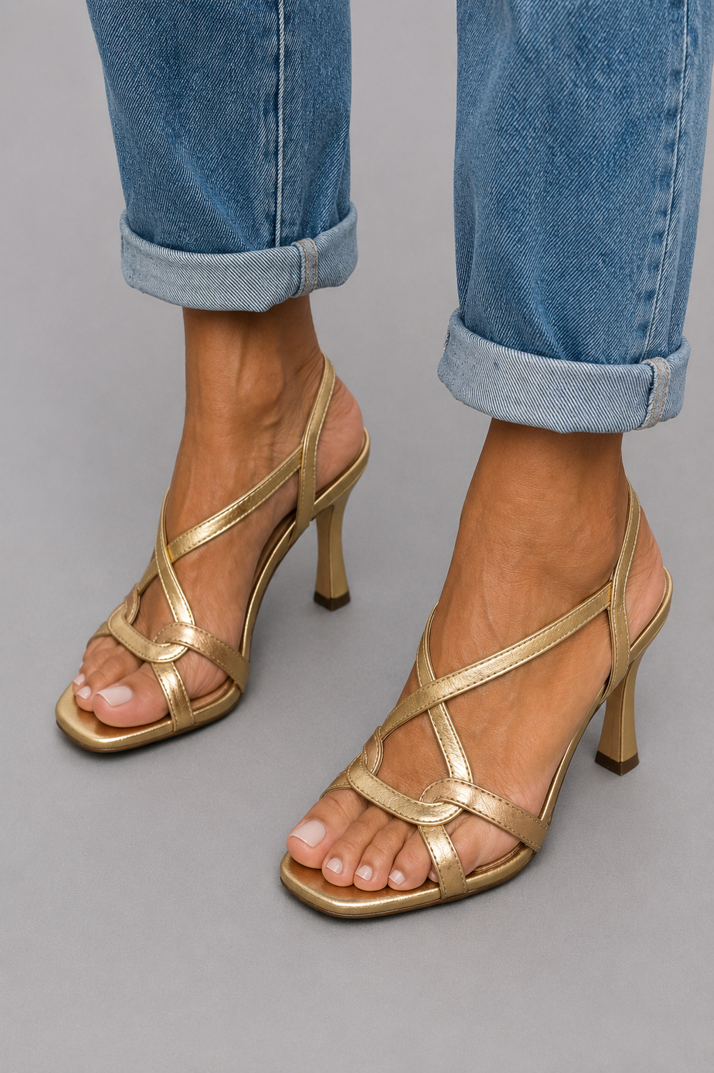 Olivia | Sandali con Tacco Golden Summer Charm