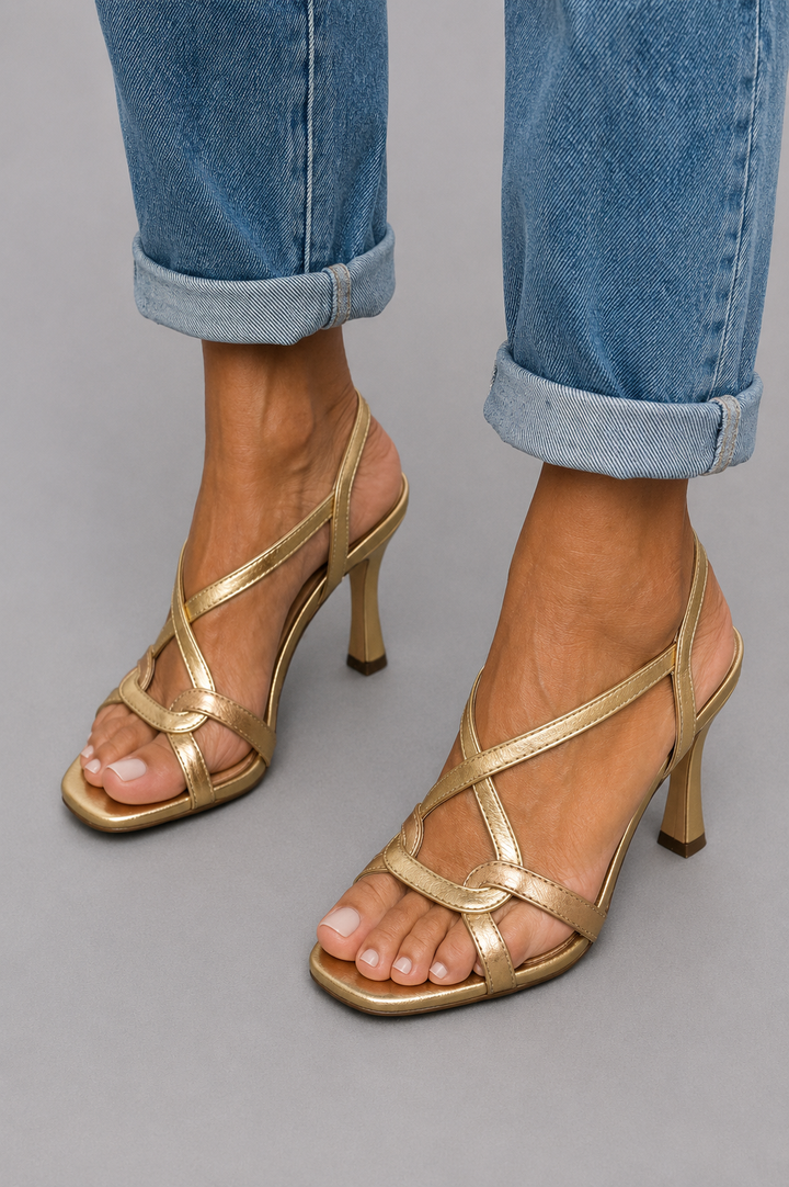 Olivia | Sandali con Tacco Golden Summer Charm