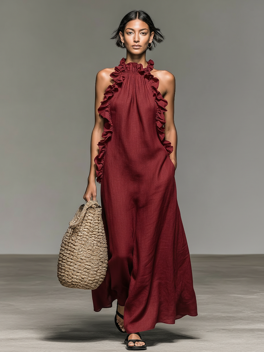 Marcella | Abito Maxi con Tasche