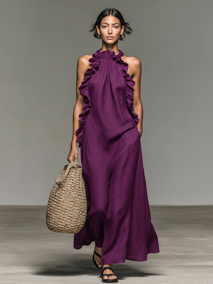 Marcella | Abito Maxi con Tasche