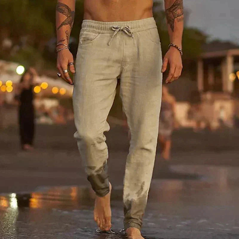 Angelo | Pantaloni da Spiaggia in Lino