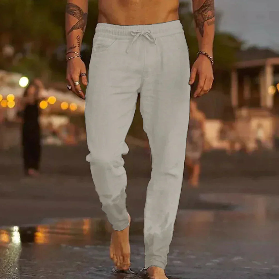 Angelo | Pantaloni da Spiaggia in Lino