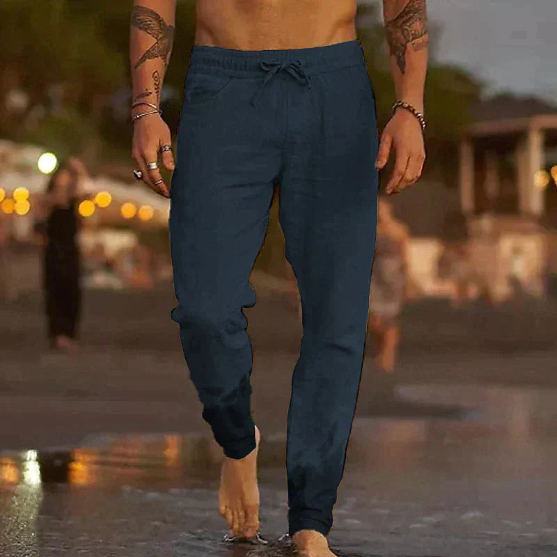 Angelo | Pantaloni da Spiaggia in Lino