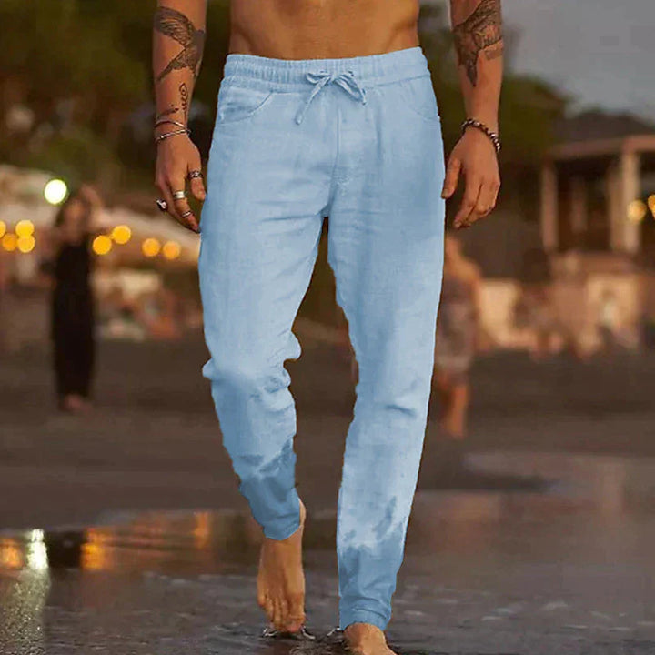 Angelo | Pantaloni da Spiaggia in Lino