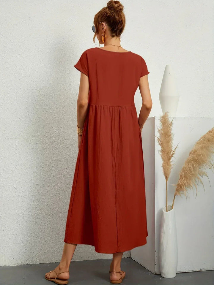 Amélie™ — Abito midi fluido dall’eleganza senza tempo