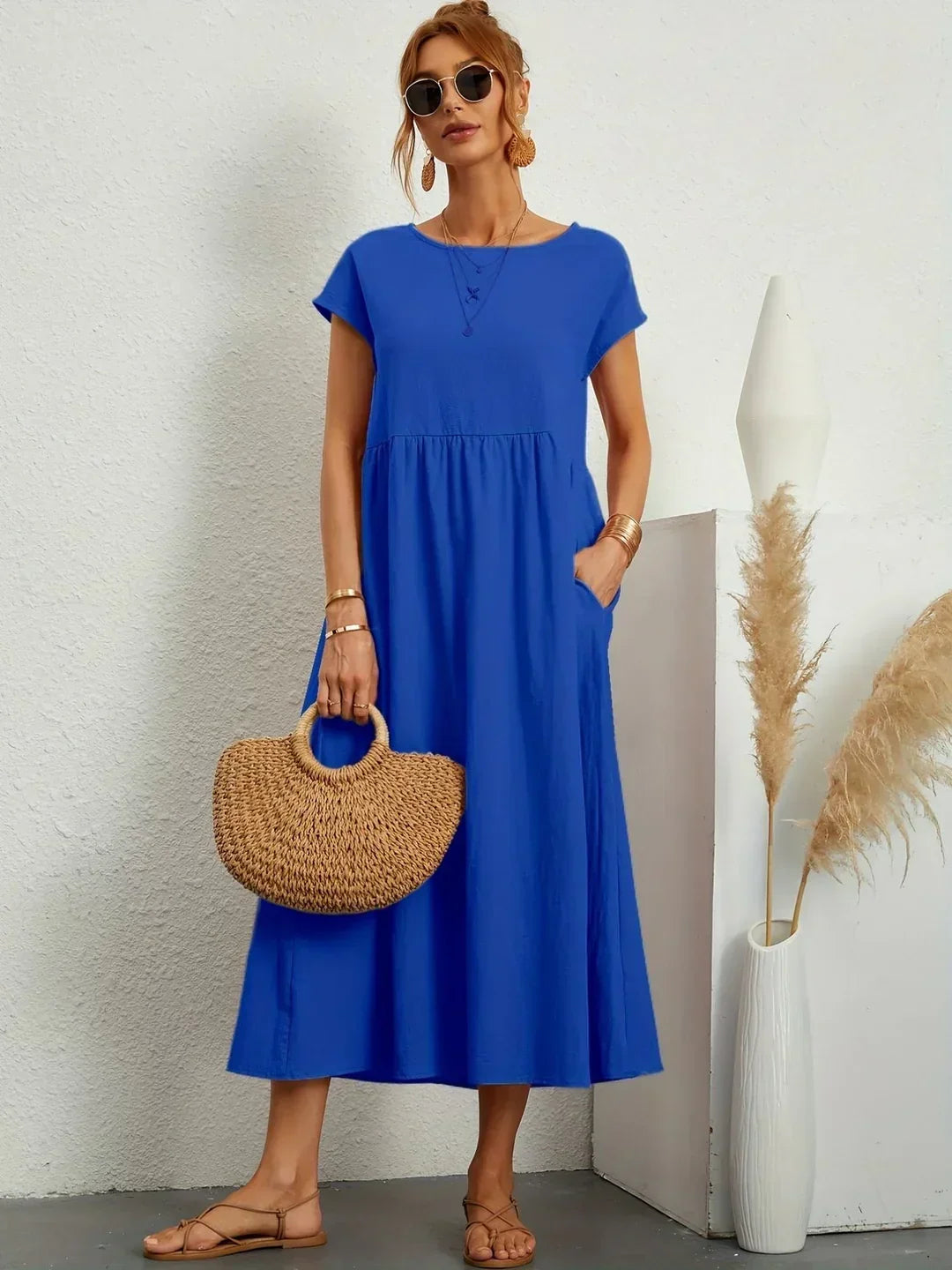 Amélie™ — Abito midi fluido dall’eleganza senza tempo