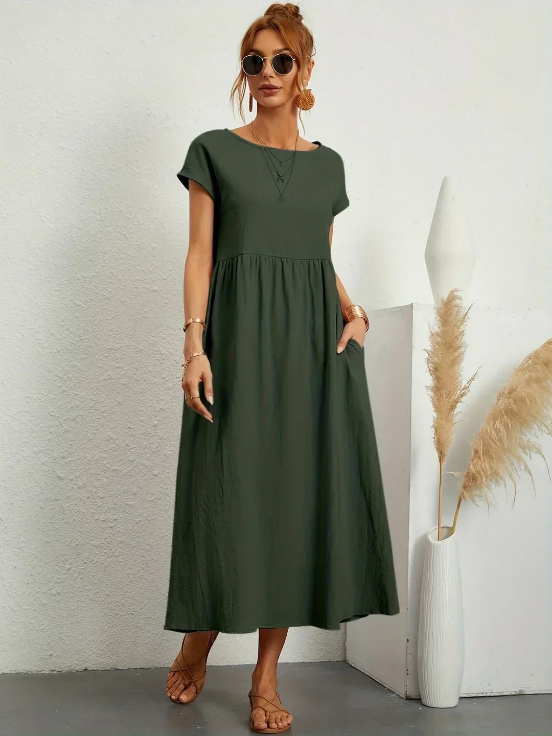 Amélie™ — Abito midi fluido dall’eleganza senza tempo
