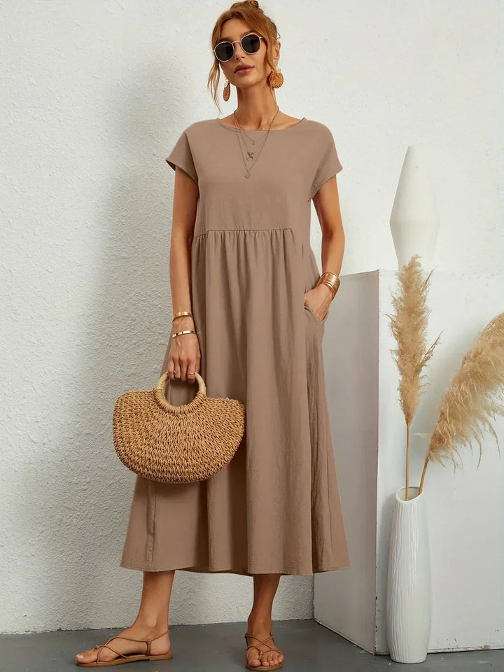 Amélie™ — Abito midi fluido dall’eleganza senza tempo