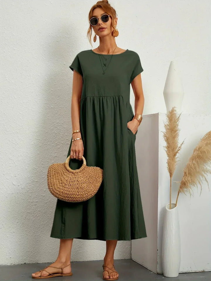 Amélie™ — Abito midi fluido dall’eleganza senza tempo