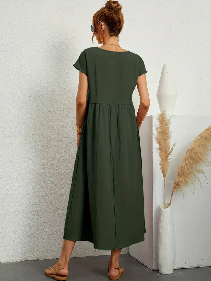 Amélie™ — Abito midi fluido dall’eleganza senza tempo