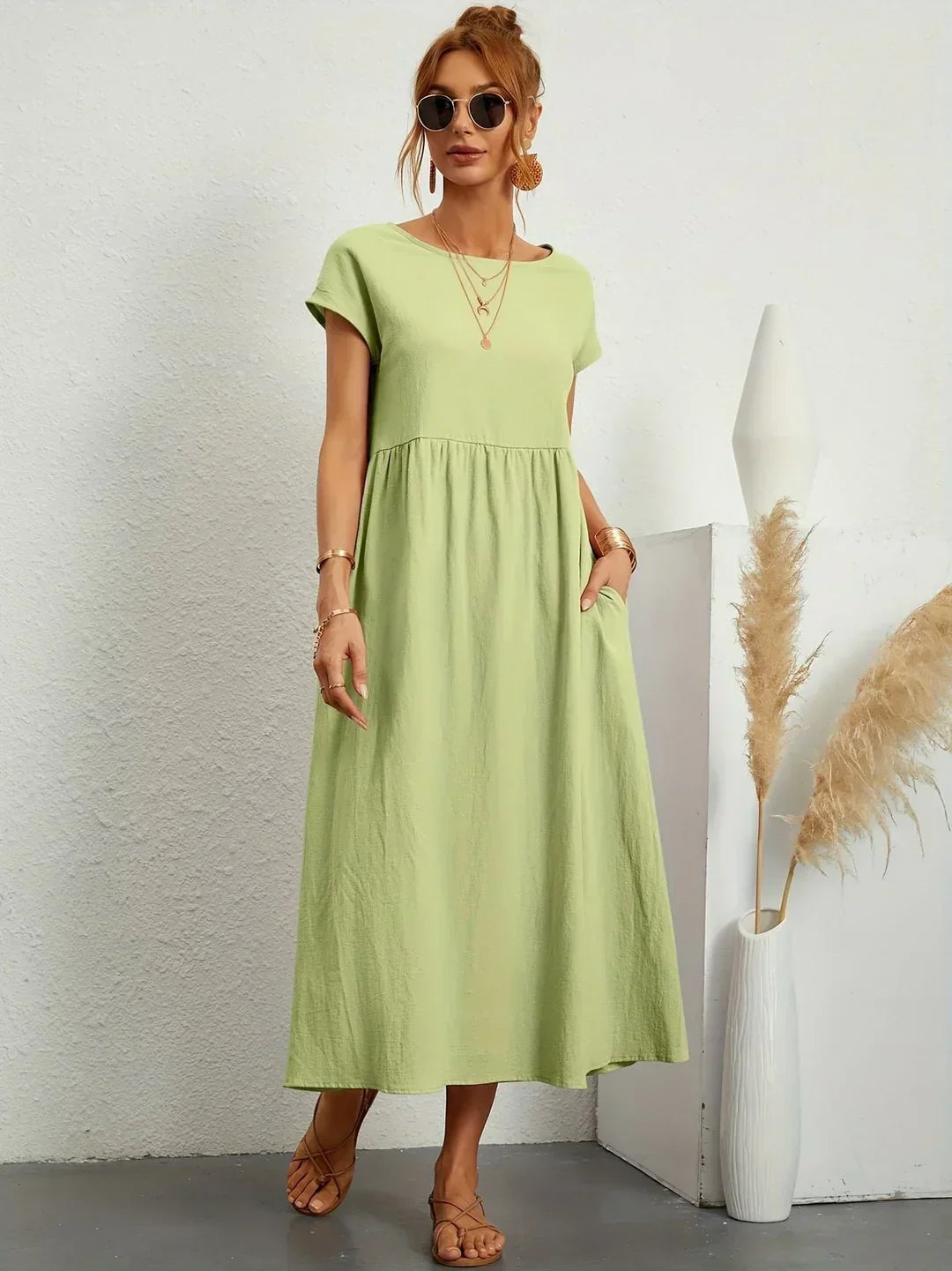 Amélie™ — Abito midi fluido dall’eleganza senza tempo