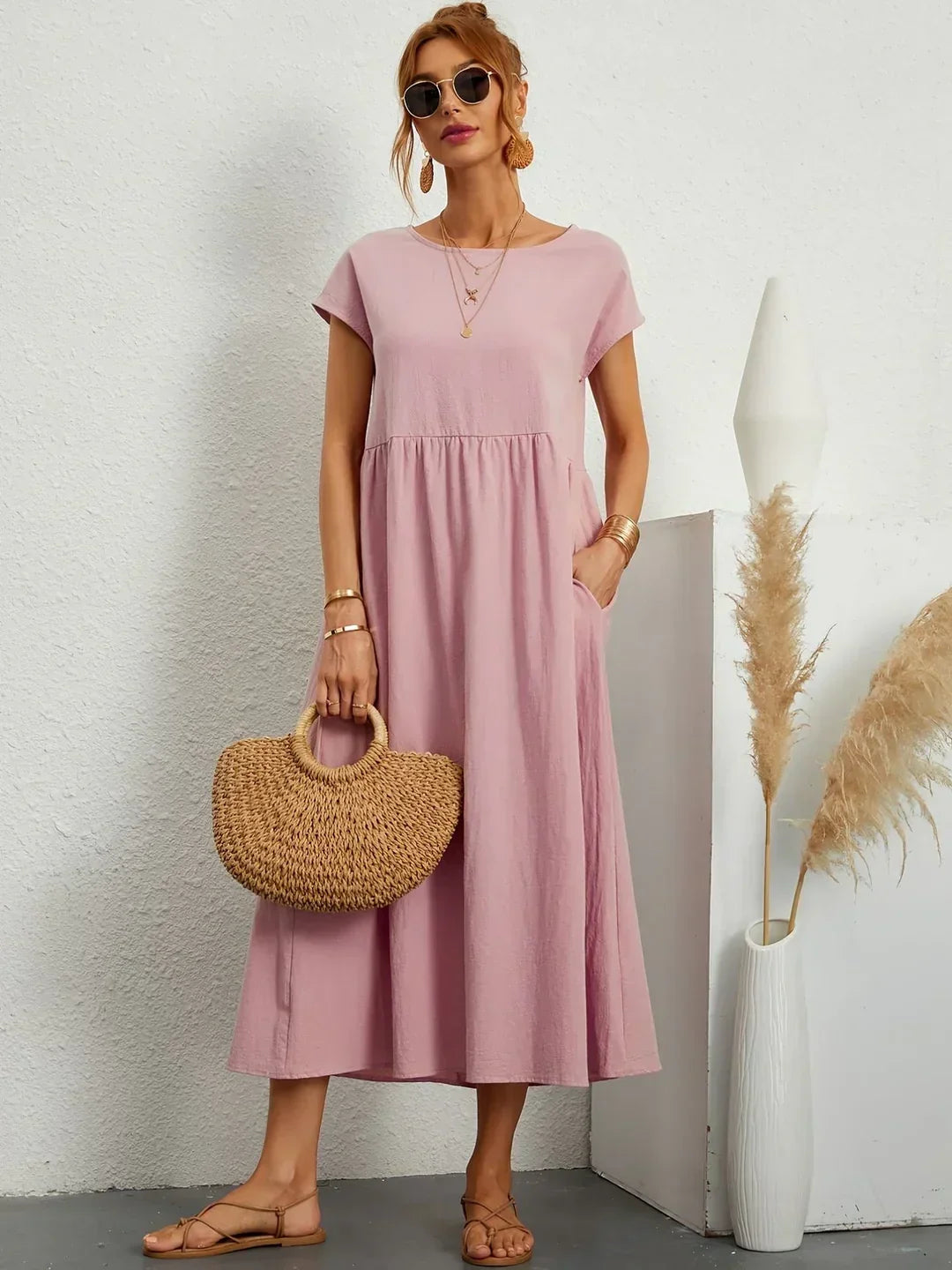 Amélie™ — Abito midi fluido dall’eleganza senza tempo