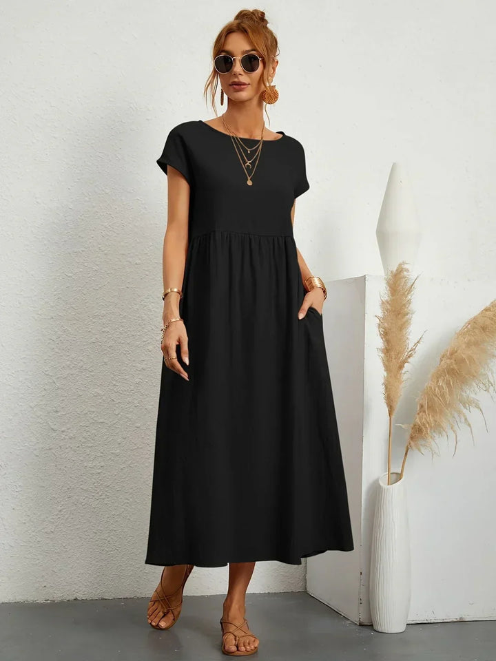 Amélie™ — Abito midi fluido dall’eleganza senza tempo