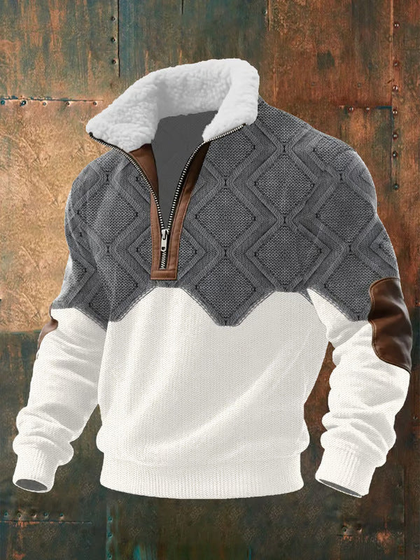 Nino | Maglione in pile con zip e collo alto