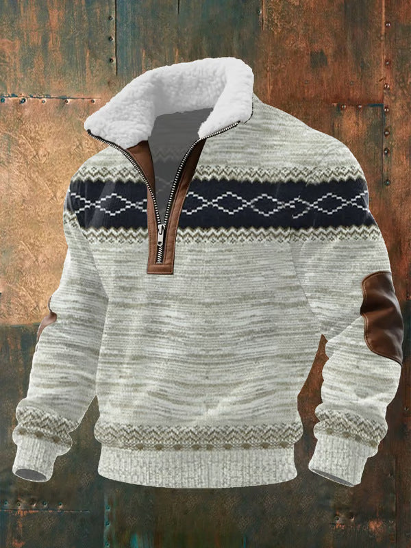 Guido | Maglione con zip, collo alto e fodera