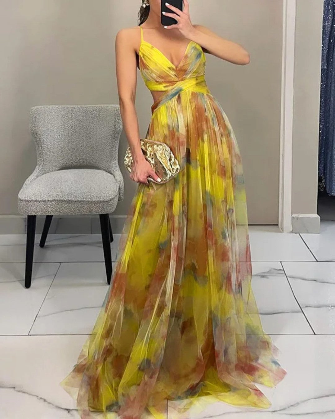 Ramona | Incantevole Maxi-Abito con Stampa Floreale