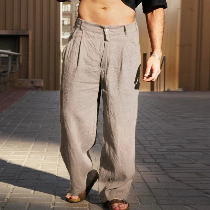 Leonardo | Pantaloni Lino Casual