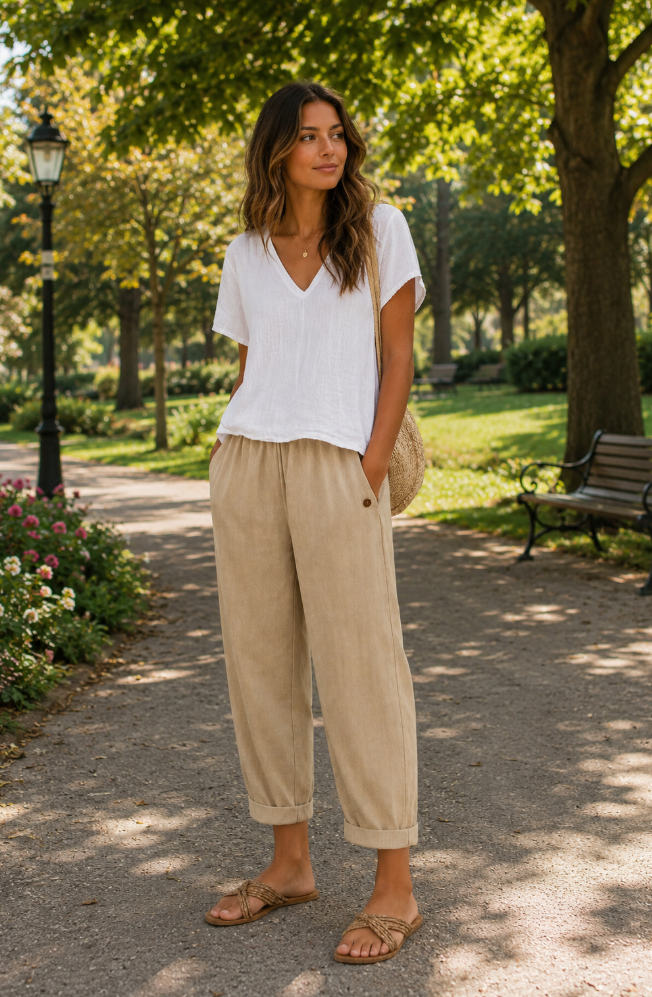 Ginevra | Pantaloni di Lino Leggeri