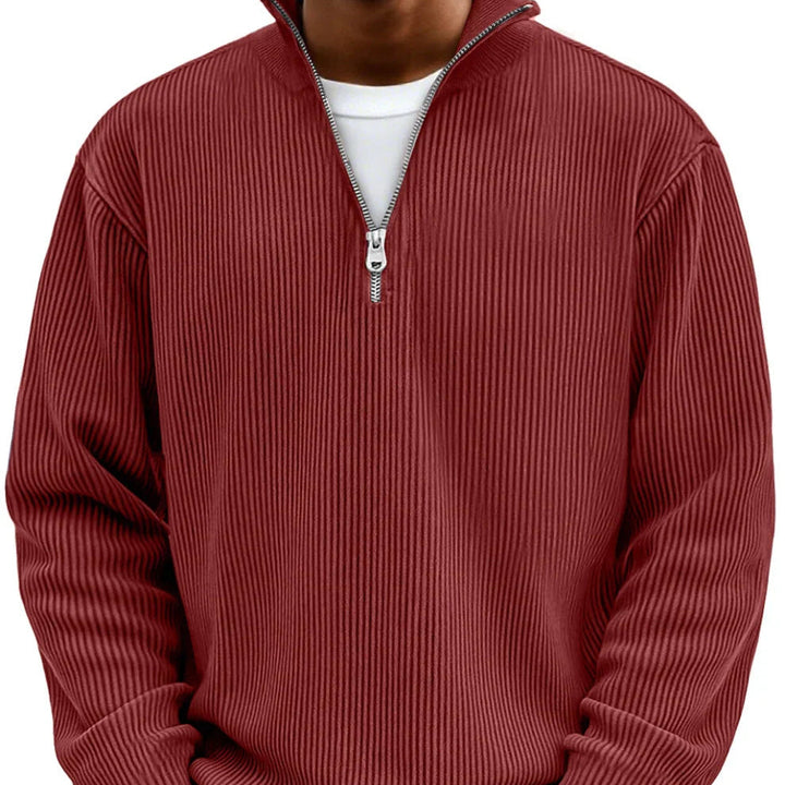 Manfredi | Maglione a maniche lunghe con mezza zip