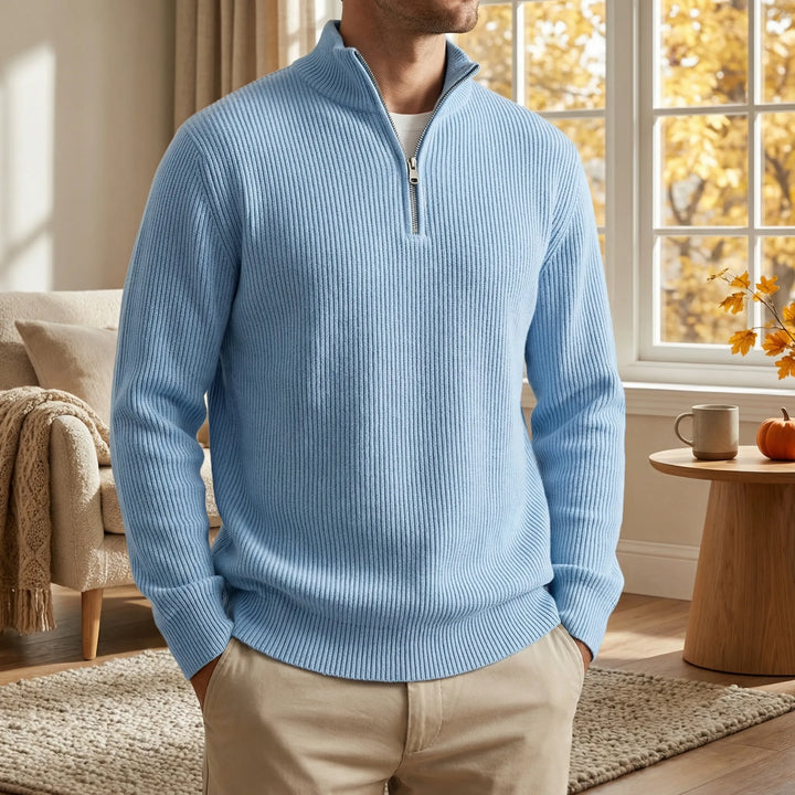 Manfredi | Maglione a maniche lunghe con mezza zip