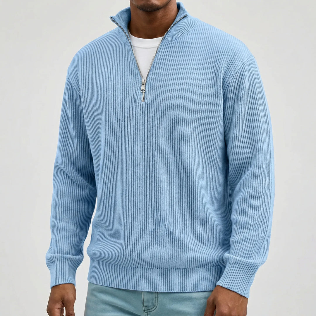Manfredi | Maglione a maniche lunghe con mezza zip