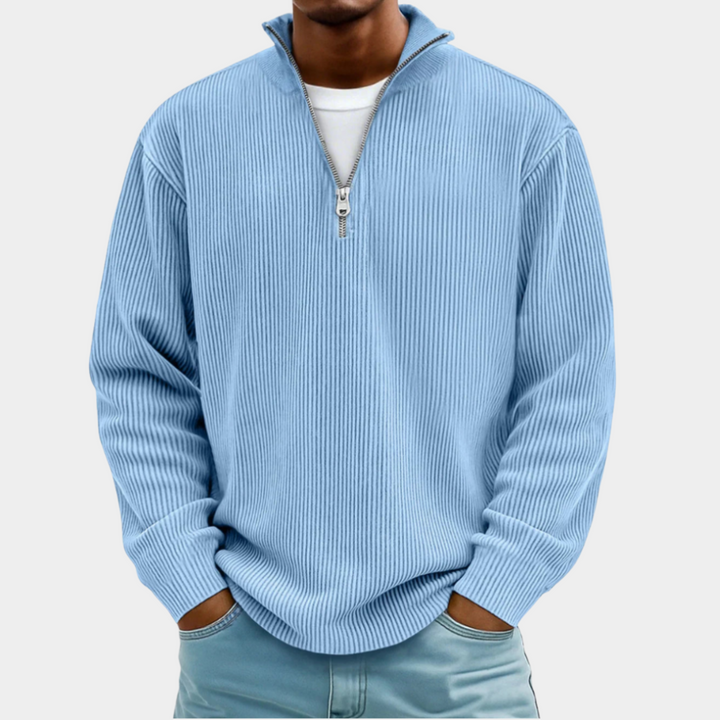 Manfredi | Maglione a maniche lunghe con mezza zip