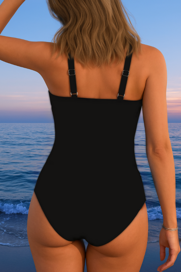 Barbara™ | Costume da bagno di lusso con scollatura incrociata e stampa multicolore