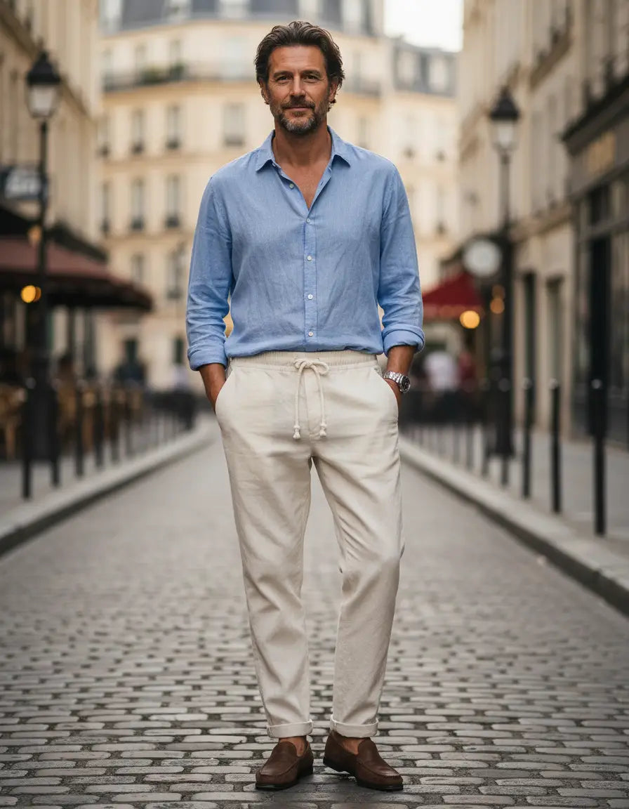 Andrea | Pantaloni Lino Eleganti