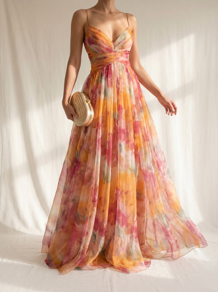 Ramona | Incantevole Maxi-Abito con Stampa Floreale
