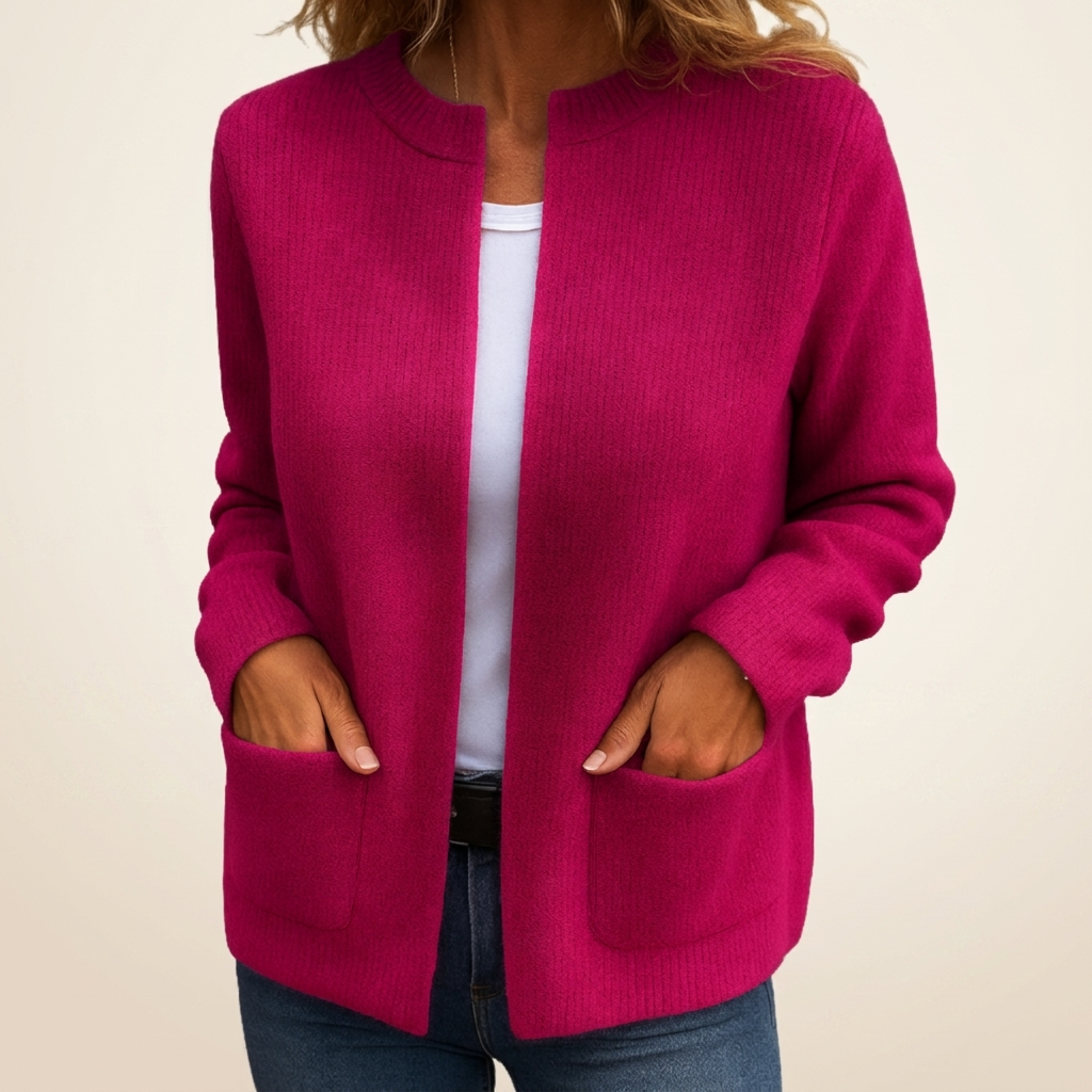 Annalisa | Cardigan con Zip e Tasche