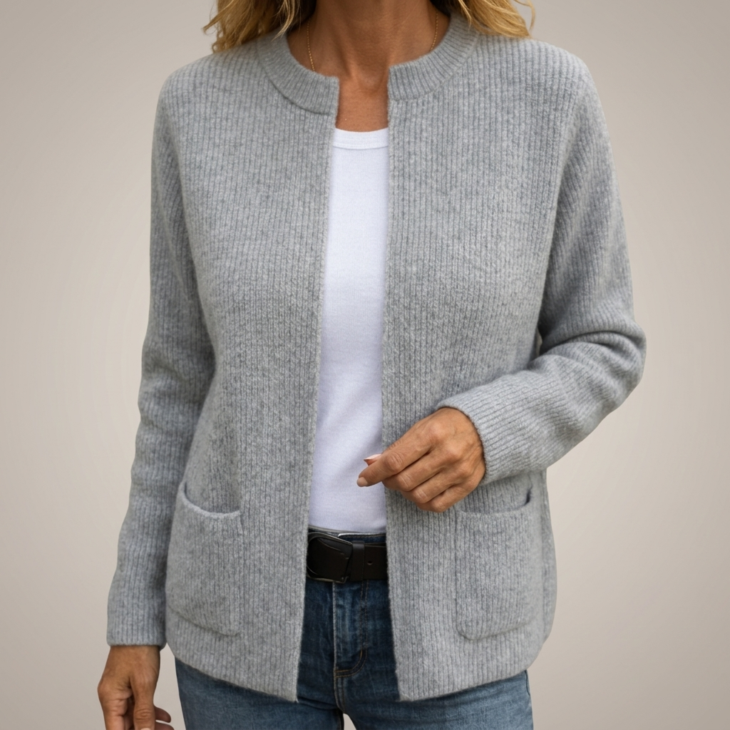 Annalisa | Cardigan con Zip e Tasche