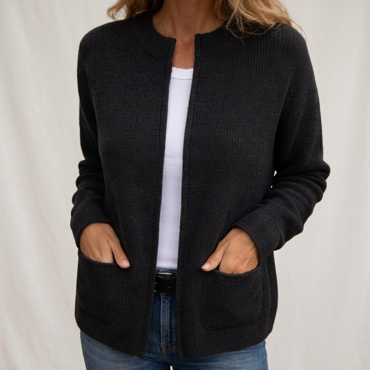 Annalisa | Cardigan con Zip e Tasche